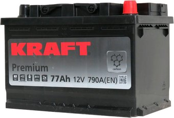 Автомобильный аккумулятор KRAFT Premium R+ (77 А·ч)