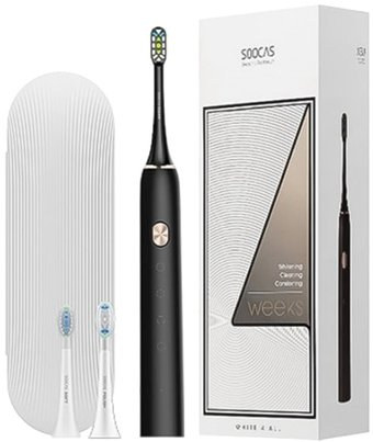 Электрическая зубная щетка Soocas X3U (футляр, 3 насадки, черный)