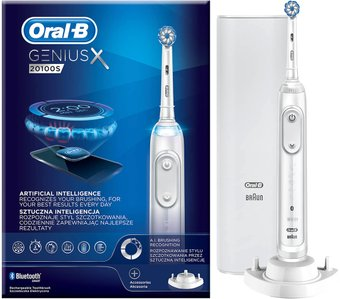 Электрическая зубная щетка Oral-B Genius X 20100S White D706.514.6X