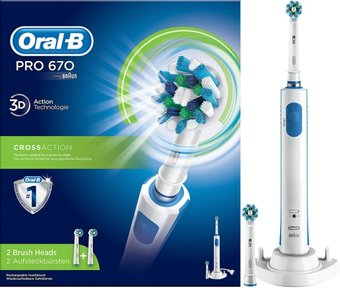 Электрическая зубная щетка Oral-B Pro 670 Cross Action