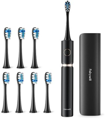 Электрическая зубная щетка Fairywill P11 (черный, 8 насадок)