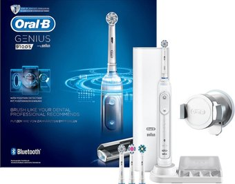 Электрическая зубная щетка Oral-B Genius 9100S D701.545.6XC (белый)