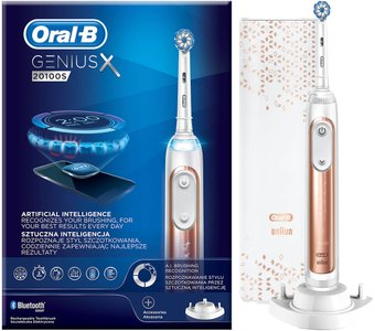 Электрическая зубная щетка Oral-B Genius X 20100S Rose Gold D706.514.6X