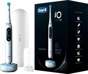 Электрическая зубная щетка Oral-B iO 10 Series 10 (белый)