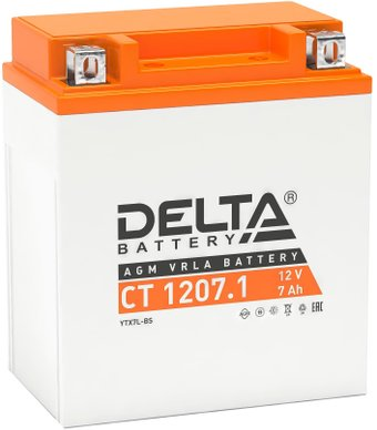 Мотоциклетный аккумулятор Delta CT 1207.1 (7 А·ч)