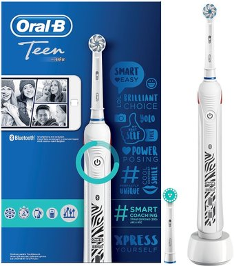 Электрическая зубная щетка Oral-B Smart 4 4000N Teen D601.523.3 (белый)