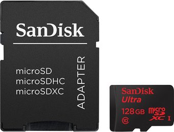 Карта памяти SanDisk Ultra SDSQUAR-128G-GN6IA microSDXC 128GB (с адаптером)