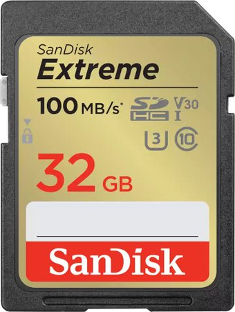 Карта памяти SanDisk Extreme SDHC SDSDXVT-032G-GNCIN 32GB