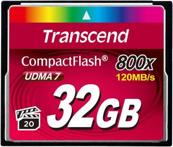 Карта памяти Transcend 800x CompactFlash Premium 32GB (TS32GCF800)