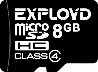Карта памяти Exployd microSDHC (Class 4) 8GB [EX008GCSDHC4-W/A-AD]