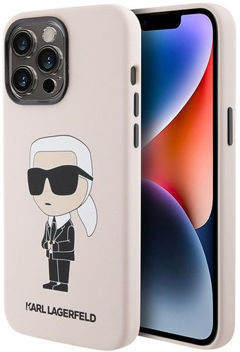 Чехол для телефона CG Mobile Lagerfeld Liquid silicone NFT Karl Ikonik Hard для iPhone 15 Pro KLHCP15LSNIKBCP