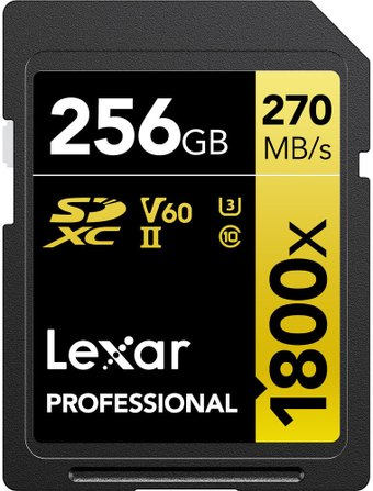 Карта памяти Lexar Professional 1800x SDXC LSD1800256G-BNNNG 256GB