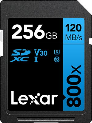 Карта памяти Lexar High-Performance 800x SDXC LSD0800256G-BNNNG 256GB
