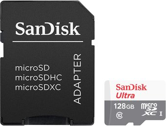 Карта памяти SanDisk Ultra SDSQUNS-128G-GN6TA microSDXC 128GB (с адаптером)