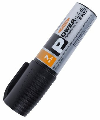 Маркер перманентный Line Plus PER-2707 08-9201 (черный)