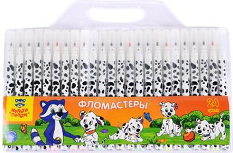 Фломастеры Мульти-пульти Енот и далматинцы WP_11626 (24 цвета)