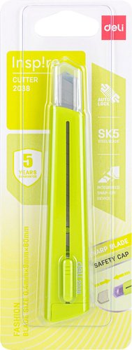 Нож канцелярский Deli Inspire 2038 (зеленый)