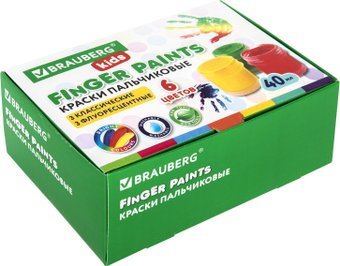 Пальчиковые краски BRAUBERG Kids 192279 (6 цветов)