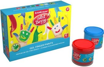 Пальчиковые краски Erich Krause Artberry с Алоэ Вера 41754 (6 цв.)