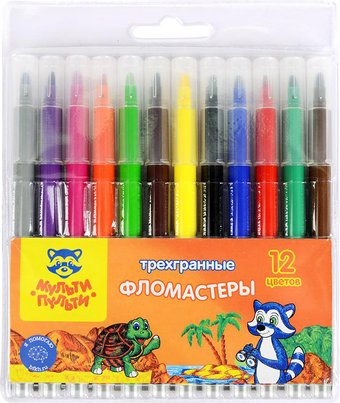 Фломастеры Мульти-пульти Енот на Сейшелах WP_11632 (12 цветов)