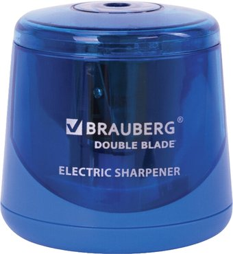 Точилка BRAUBERG Double Blade 229605 электрическая (синий)