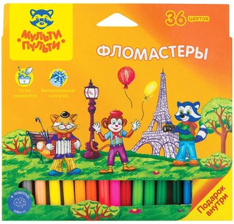 Фломастеры Мульти-пульти Енот во Франции WP_16674 (36 цветов)