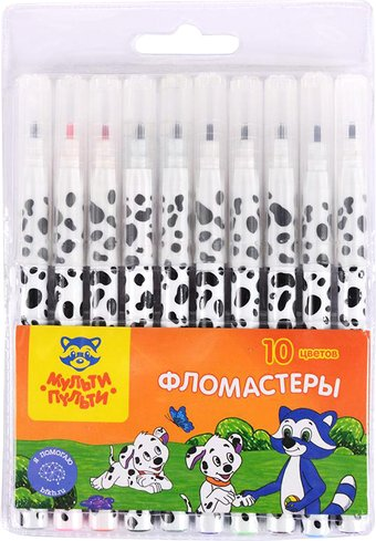 Фломастеры Мульти-пульти Енот и далматинцы WP_11620 (10 цветов)
