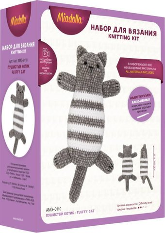 Набор для вязания Miadolla AMG-0110 (Пушистый котик)