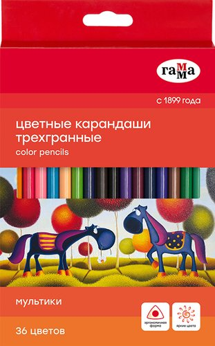 Набор цветных карандашей Гамма Мультики 290122_36 (36 цв)