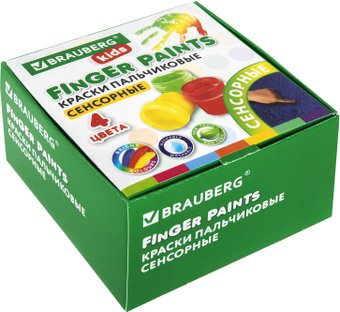 Пальчиковые краски BRAUBERG Kids 192280 (4 цветов)
