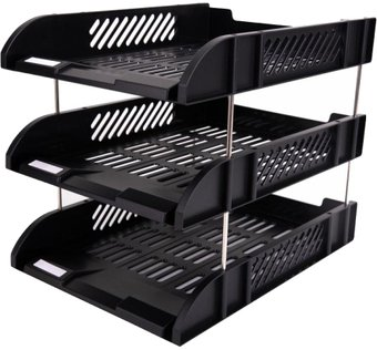 Лоток для бумаг Deli 9217 (черный)