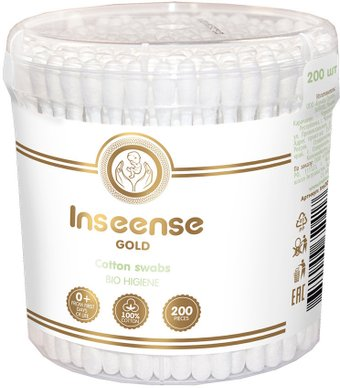 Ватные палочки Inseense цилиндр (200 шт)