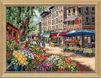Набор для вышивания Dimensions Рынок в Париже 35256