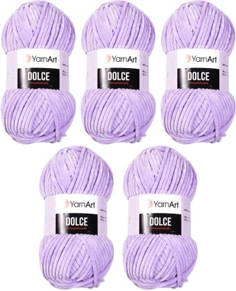 Набор пряжи для вязания Yarnart Dolce 744 (120 м, сиреневый, 5 мотков)
