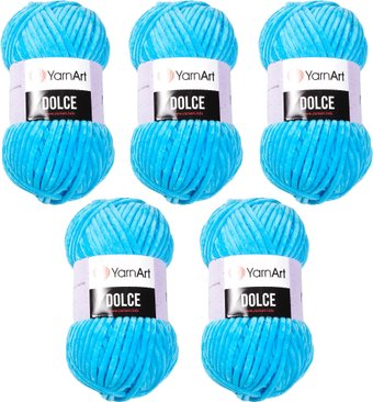Набор пряжи для вязания Yarnart Dolce 758 (120 м, голубой, 5 мотков)