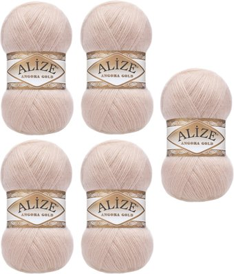 Набор пряжи для вязания Alize Angora Gold 404 (550 м, пудра, 5 мотков)
