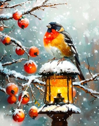 Алмазная мозаика  ArtCity Снегирь VA819