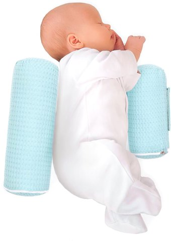 Подушка-позиционер Amarobaby Nature Waffle с лузгой гречихи AMARO-40NAW-G (голубой)