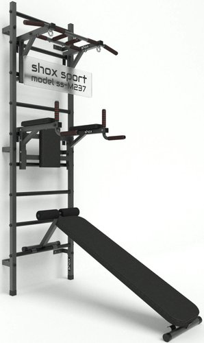 Шведская стенка (лестница) Shox M237 (темно-серый антик/черный)