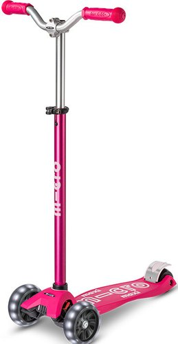 Трехколесный самокат Micro Maxi Micro Deluxe Pro LED (розовый)