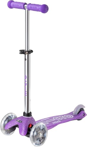 Трехколесный самокат Micro Mini Micro Deluxe LED (блестящий сиреневый)