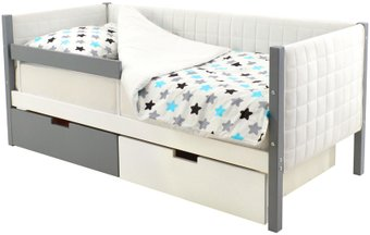 Кровать-тахта Бельмарко Svogen мягкий 00751 160x70 (графит/белый)
