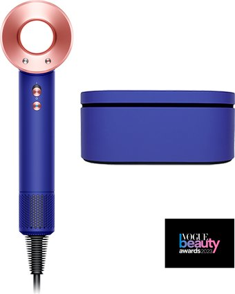 Фен Dyson HD15 Supersonic (с переходником на евровилку, синий/розовое золото) - 1/1