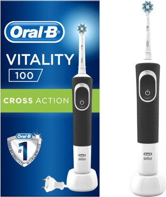 Электрическая зубная щетка Oral-B Vitality 100 Cross Action D100.413.1 (черный) - 1/1