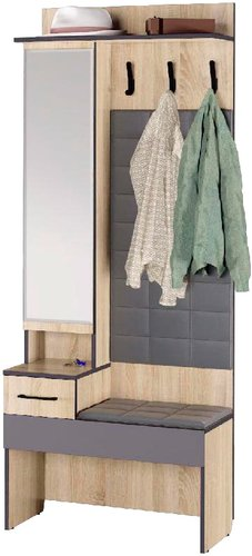 Стенка Аквилон Эльза №1 800 с зеркалом (дуб сонома) - 1/1