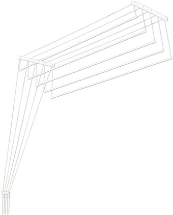 Сушилка для белья Comfort Alumin Потолочная 5 прутьев 130 см (алюминий/белый) - 1/1