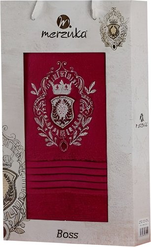 Полотенце Merzuka Boss 10224 (в коробке, бордовый) - 1/1