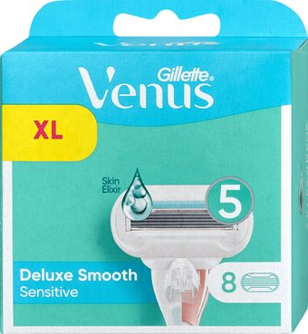 Сменные кассеты для бритья Gillette Venus Deluxe Smooth Sensitive (8 шт) 7702018571215 - 1/1