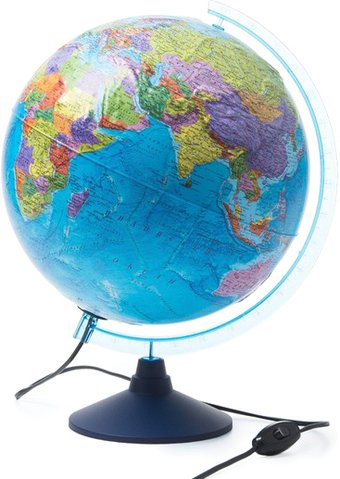 Школьный глобус Globen Политический рельефный с подсветкой INT13200315 - 1/1