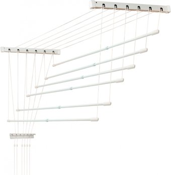 Сушилка для белья Comfort Alumin Group Потолочная телескопическая 6 прутьев 140-250см (алюминий) - 1/1